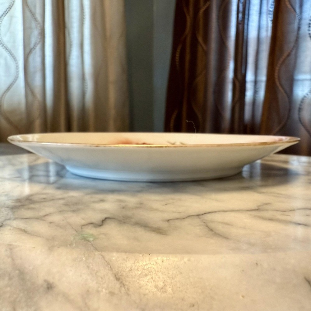 6pc VTG Antique Gotham Austria Hand Painted Signed 6" Fruit Dessertā Plates Gold - Picture 12 of 13